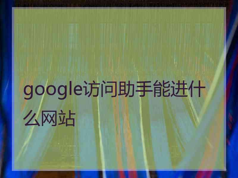 google访问助手能进什么网站