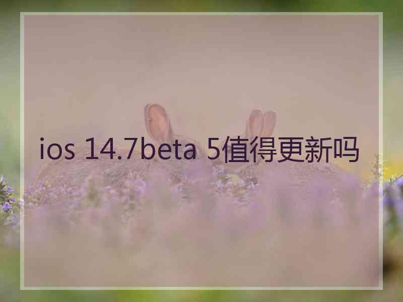 ios 14.7beta 5值得更新吗