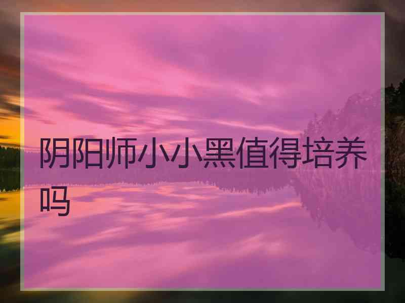 阴阳师小小黑值得培养吗