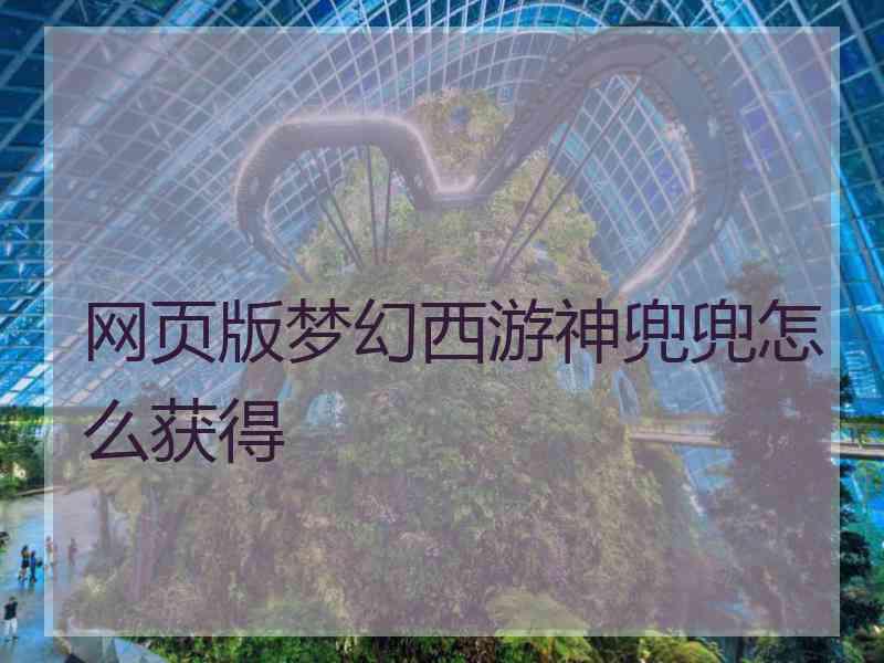 网页版梦幻西游神兜兜怎么获得