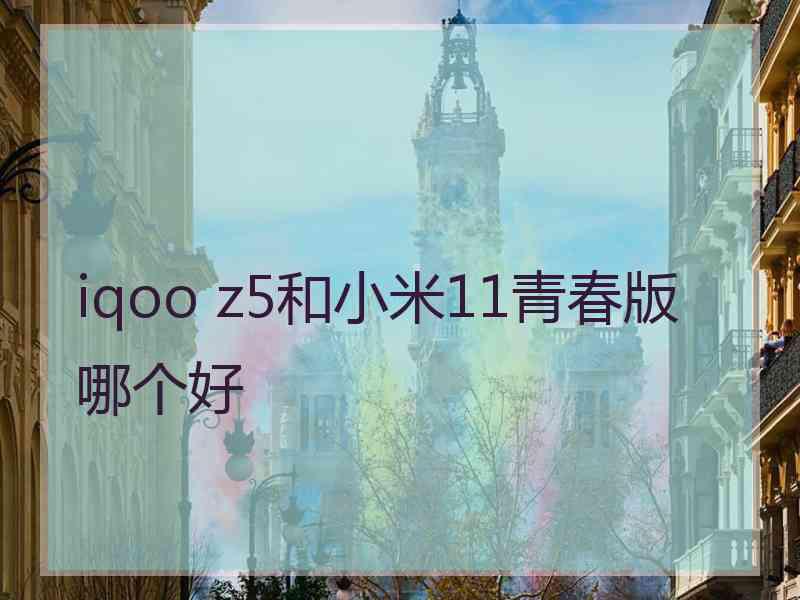 iqoo z5和小米11青春版哪个好