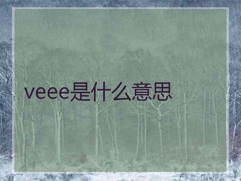 veee是什么意思