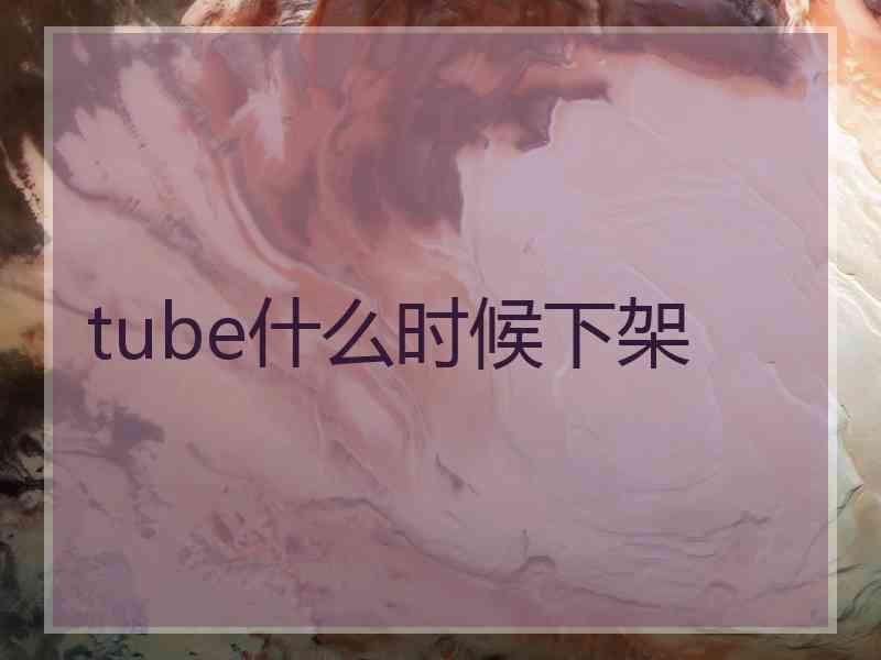 tube什么时候下架