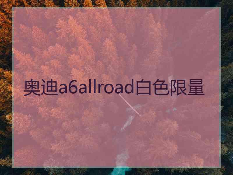 奥迪a6allroad白色限量