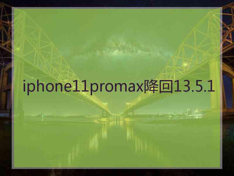 iphone11promax降回13.5.1