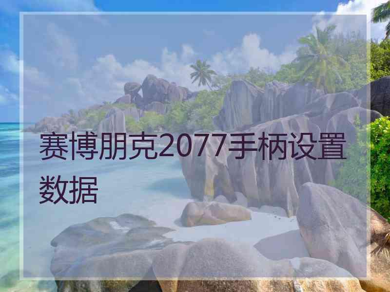 赛博朋克2077手柄设置数据