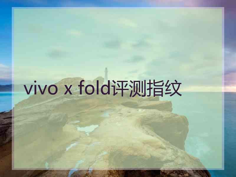 vivo x fold评测指纹