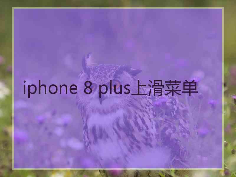 iphone 8 plus上滑菜单