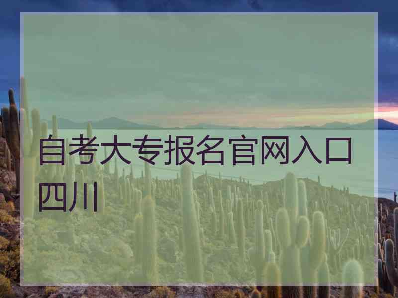 自考大专报名官网入口四川