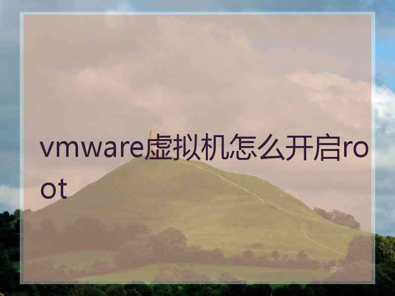 vmware虚拟机怎么开启root