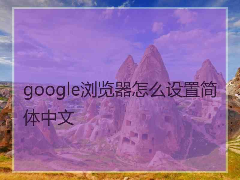 google浏览器怎么设置简体中文