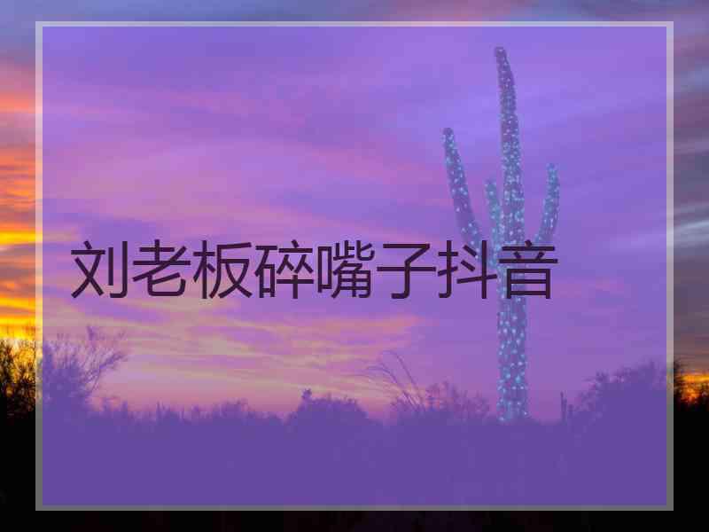 刘老板碎嘴子抖音