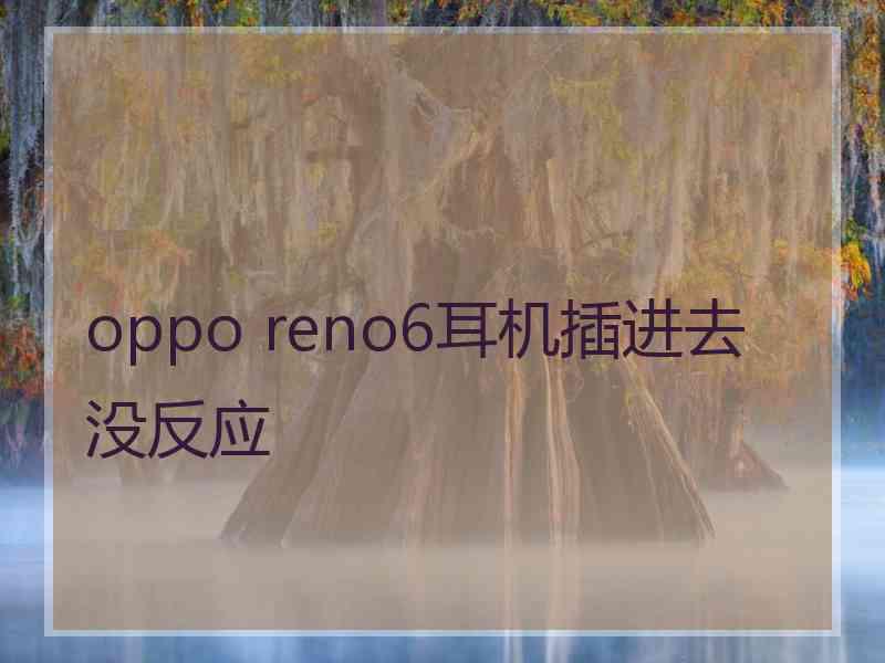 oppo reno6耳机插进去没反应