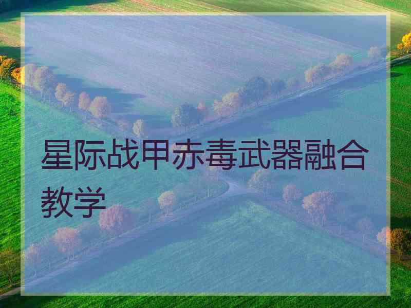 星际战甲赤毒武器融合教学