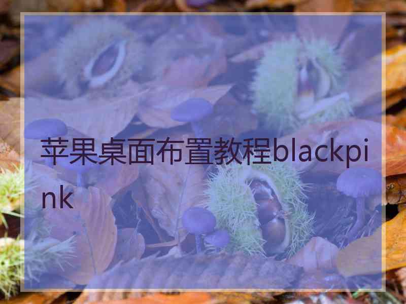 苹果桌面布置教程blackpink