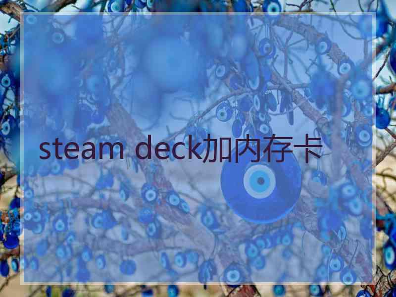 steam deck加内存卡