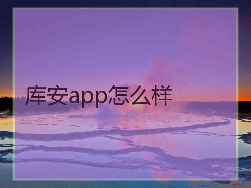 库安app怎么样