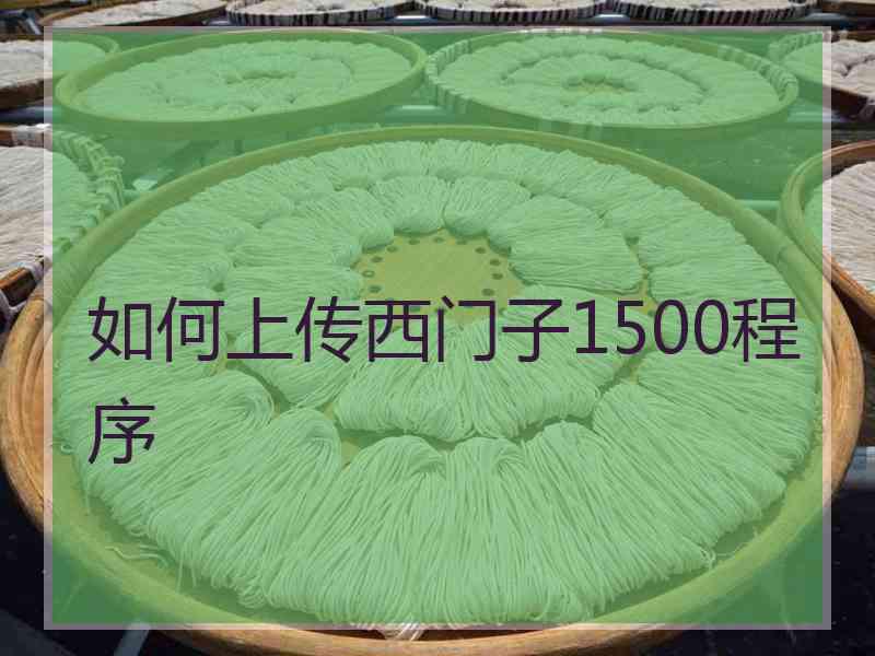 如何上传西门子1500程序