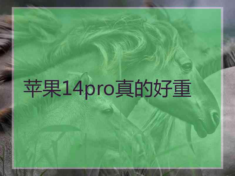 苹果14pro真的好重