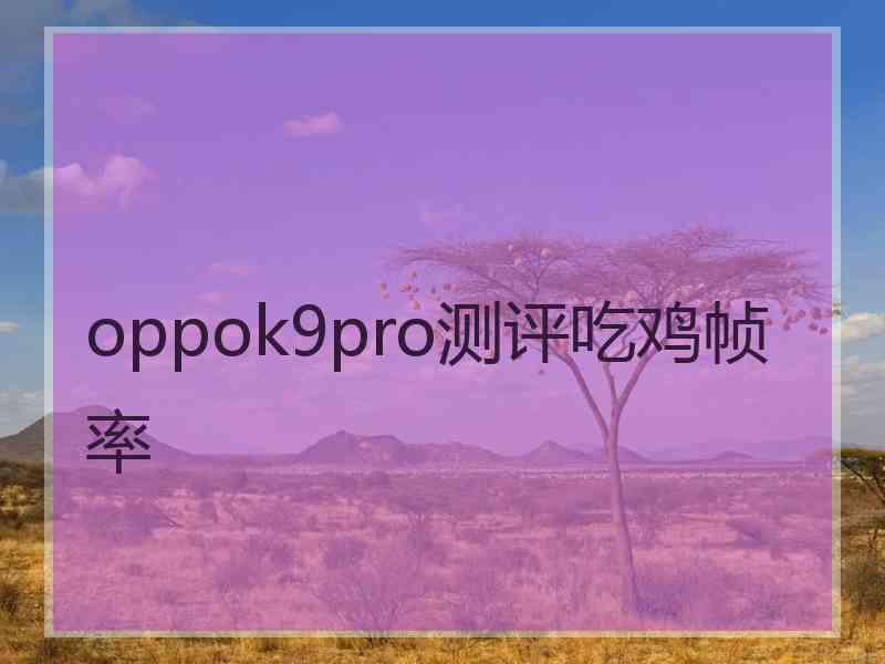 oppok9pro测评吃鸡帧率