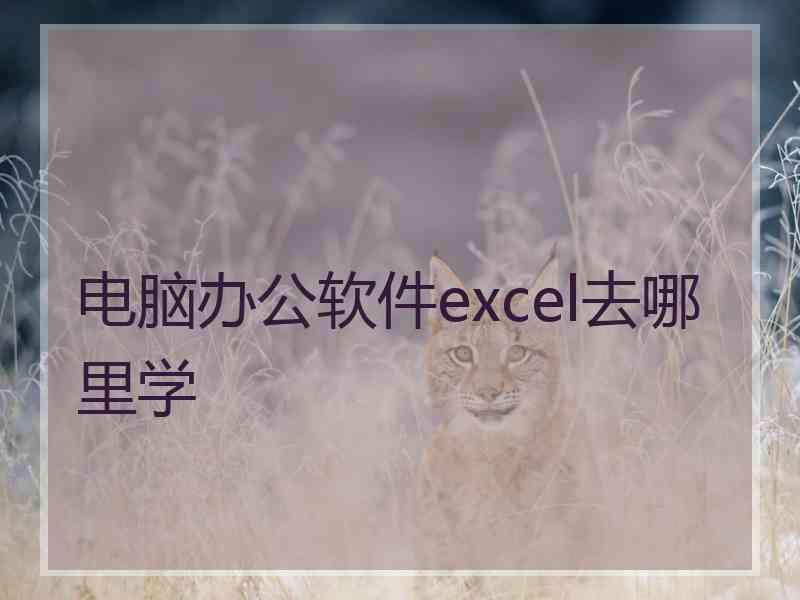 电脑办公软件excel去哪里学