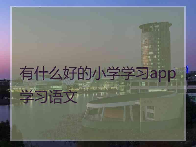 有什么好的小学学习app学习语文