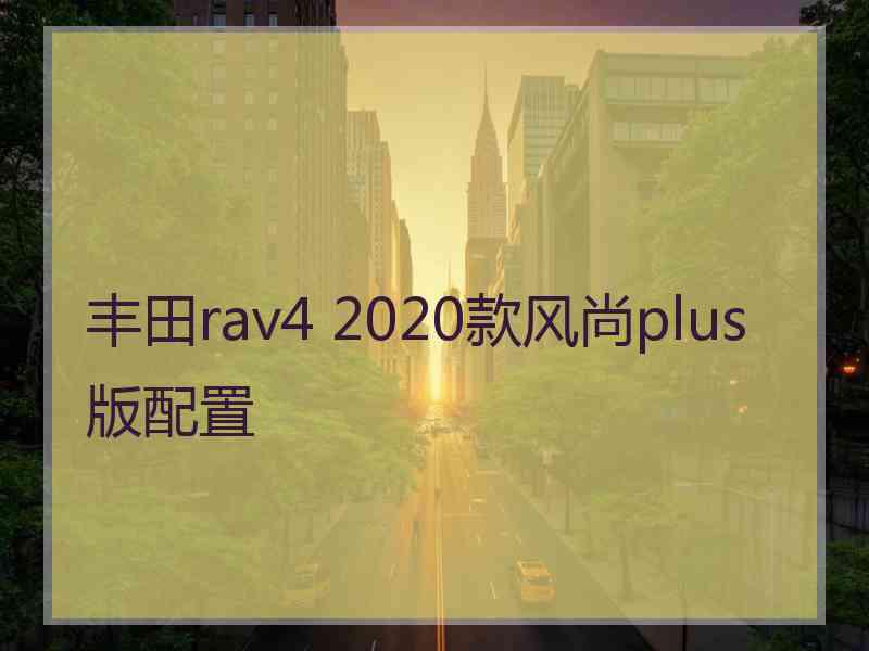 丰田rav4 2020款风尚plus版配置