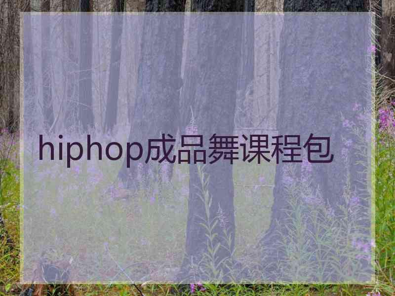 hiphop成品舞课程包