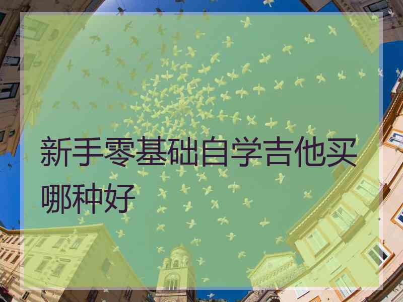 新手零基础自学吉他买哪种好