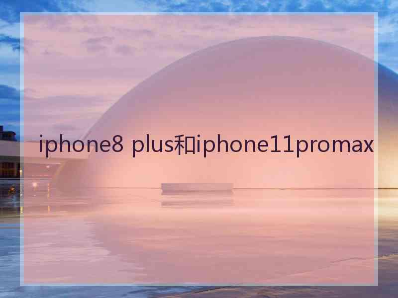 iphone8 plus和iphone11promax