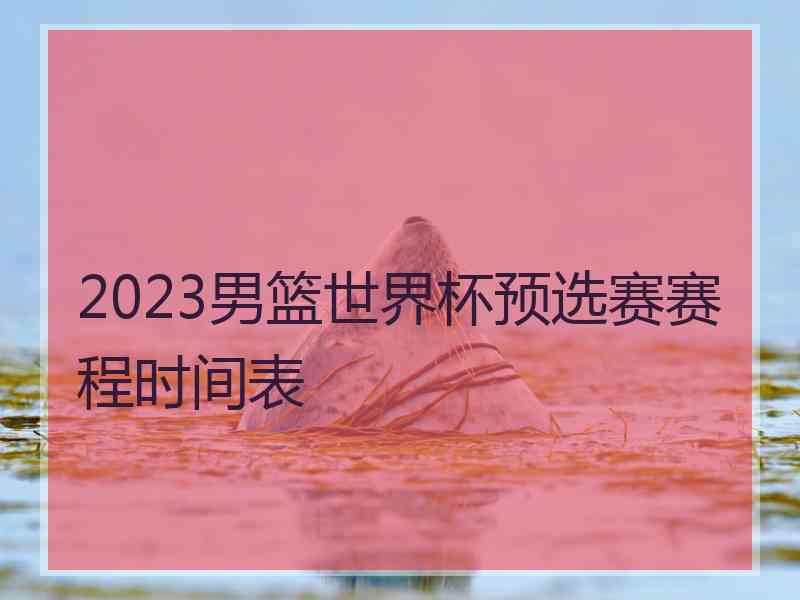 2023男篮世界杯预选赛赛程时间表