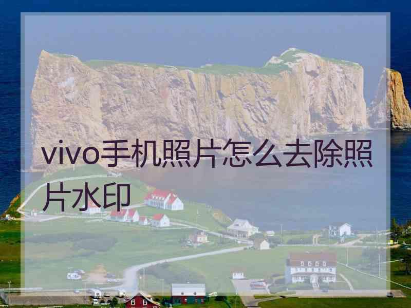 vivo手机照片怎么去除照片水印