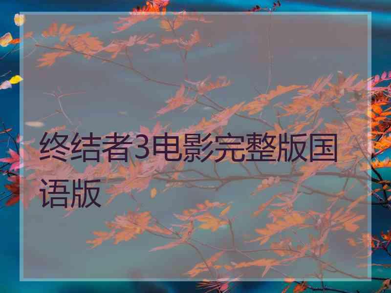 终结者3电影完整版国语版