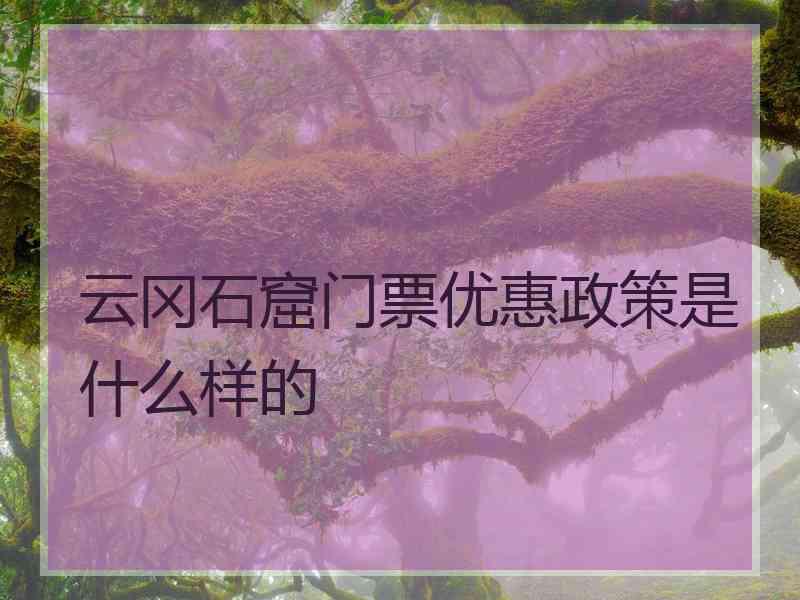 云冈石窟门票优惠政策是什么样的