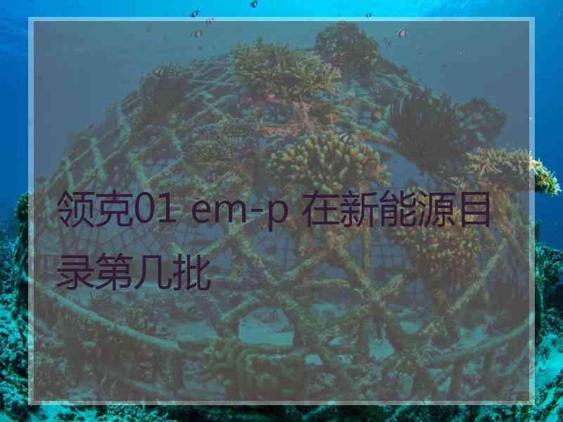 领克01 em-p 在新能源目录第几批