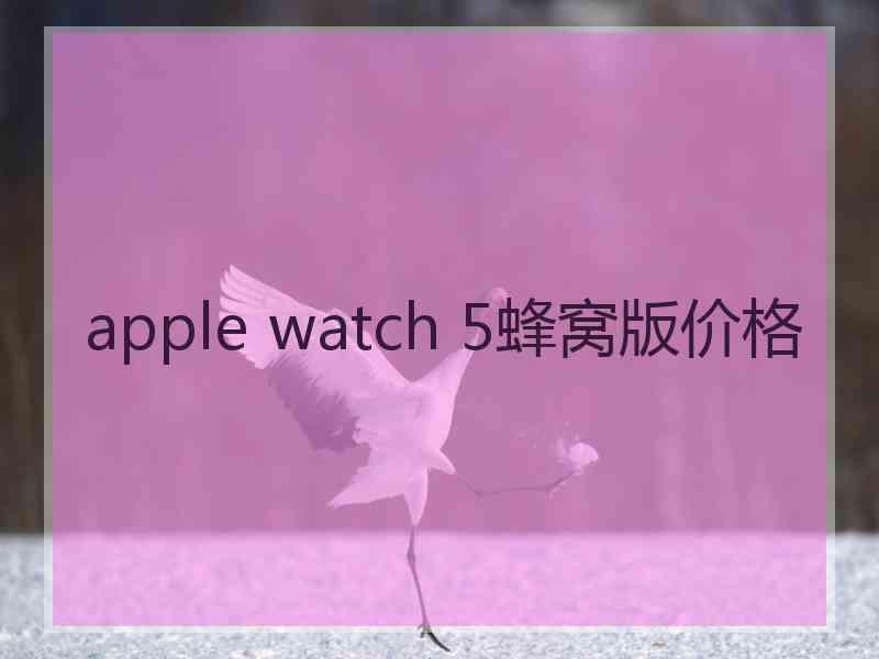 apple watch 5蜂窝版价格