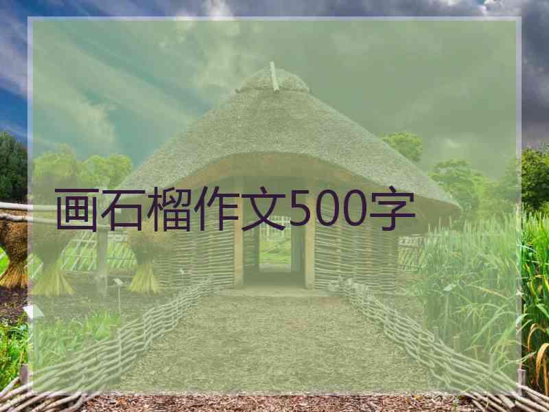 画石榴作文500字