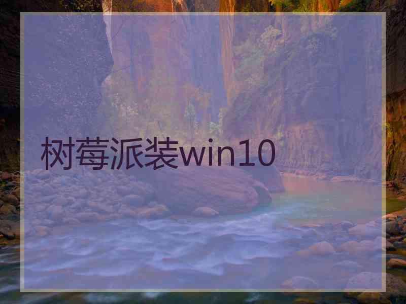 树莓派装win10