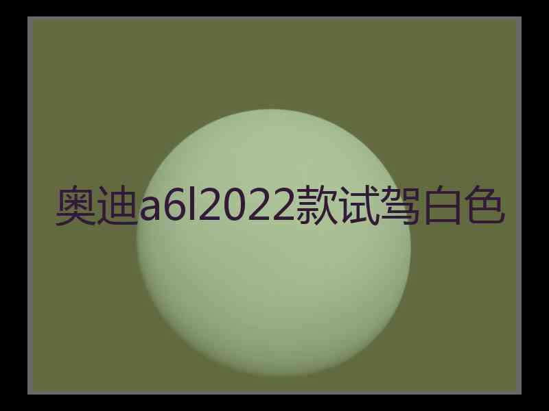 奥迪a6l2022款试驾白色