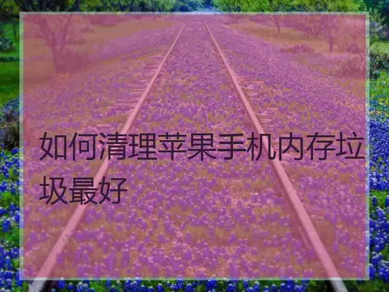 如何清理苹果手机内存垃圾最好