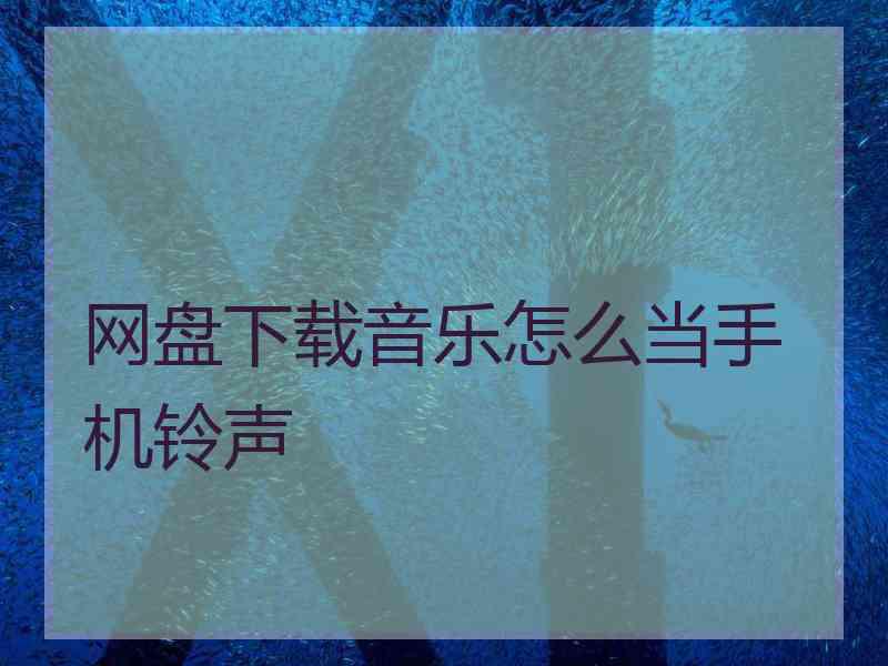 网盘下载音乐怎么当手机铃声