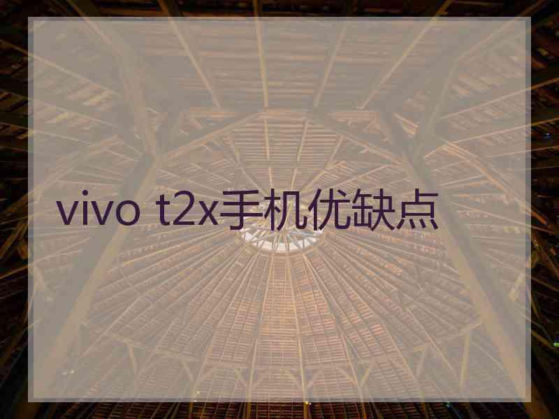 vivo t2x手机优缺点