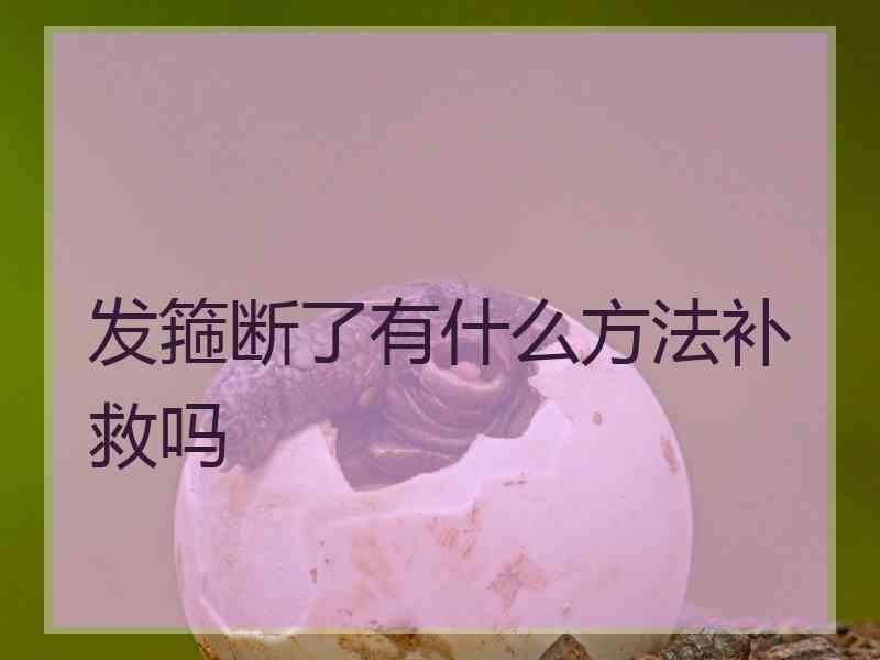 发箍断了有什么方法补救吗