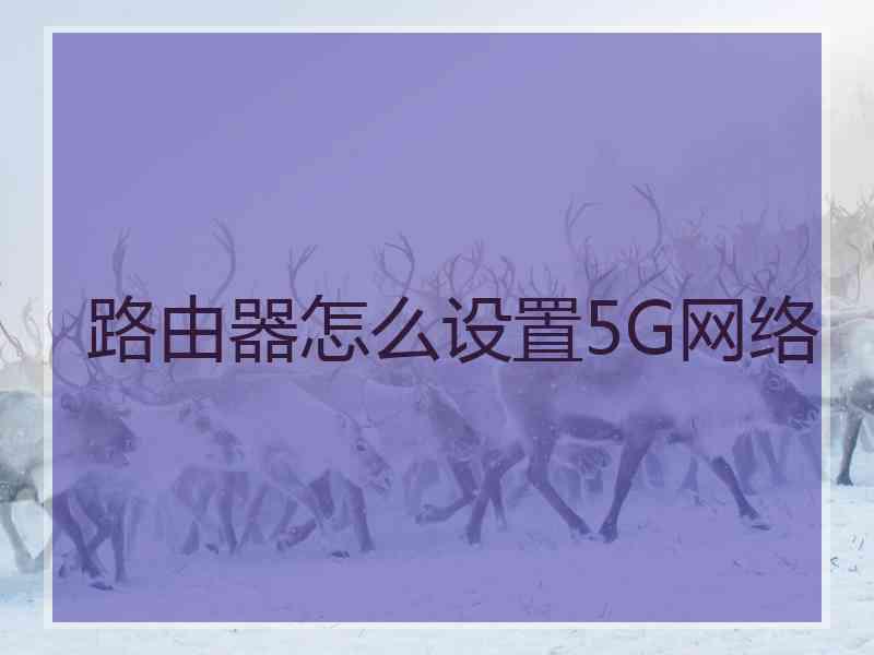 路由器怎么设置5G网络