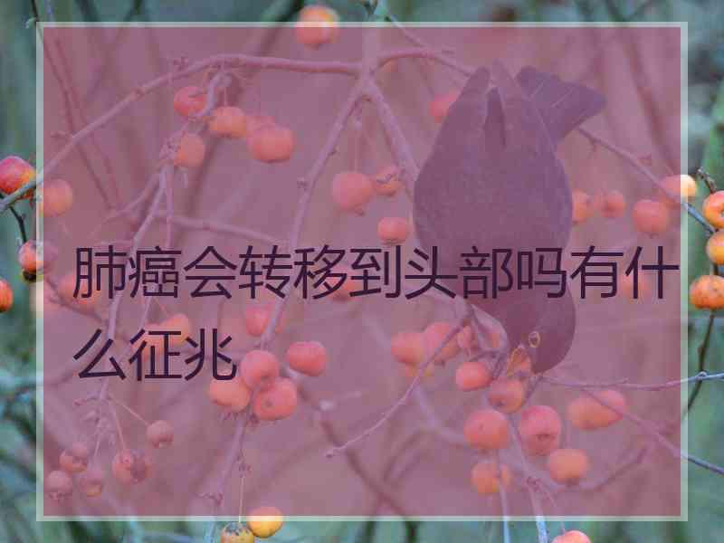 肺癌会转移到头部吗有什么征兆