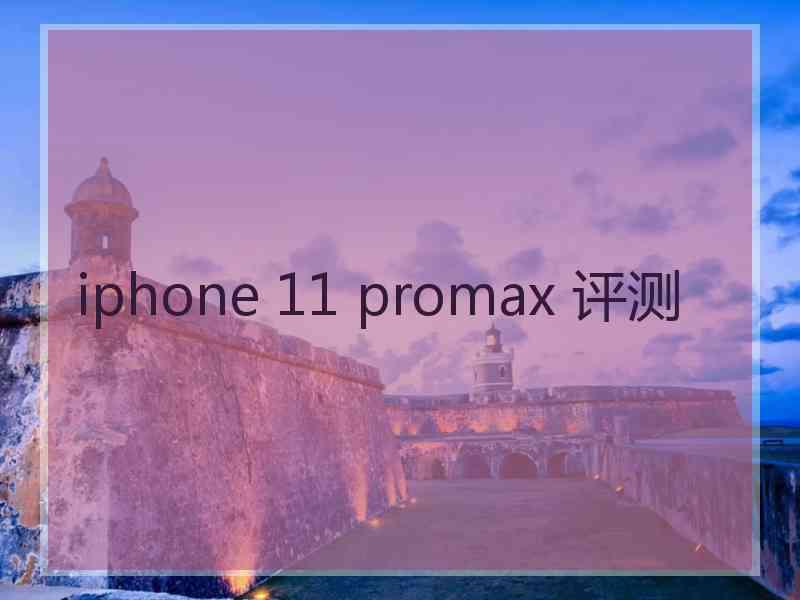 iphone 11 promax 评测