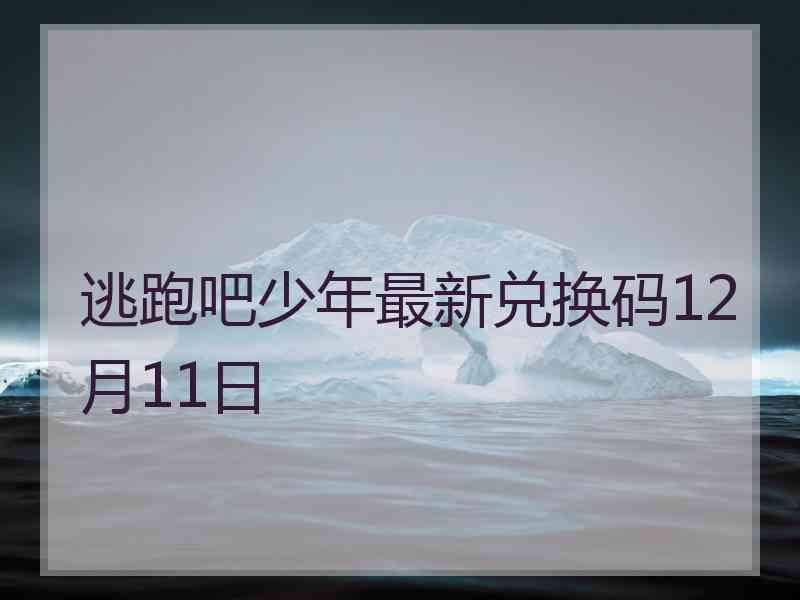 逃跑吧少年最新兑换码12月11日