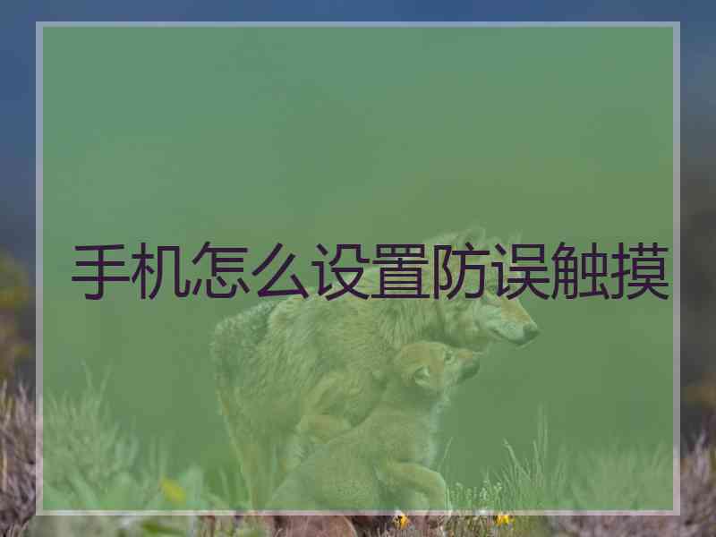 手机怎么设置防误触摸