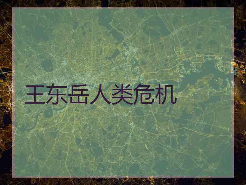 王东岳人类危机