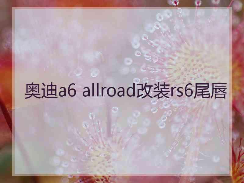 奥迪a6 allroad改装rs6尾唇